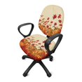 thumbnail image 2 of ZUXONGSY Fall Maple Leaf Desk Chair Cover 2 Pcs Pumpkin Office Chair Slipcovers Computer Chair Backrest and Cushion Seat Cover Dustproof for Home Office Thanksgiving Decoration, 2 of 7
