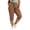 Coffee, variant on Women's Plus Size Cargo Pants Capris, Casual Elastic Waist Slim Fit Holiday Summer Capri Pants with Pockets Coffee Size 3XL