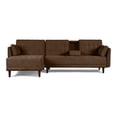 thumbnail image 2 of Sala Modular Makora Sofá Cama Reversible Velvet Chocolate Beehive Memory Foam Modelo Annara, 2 of 9