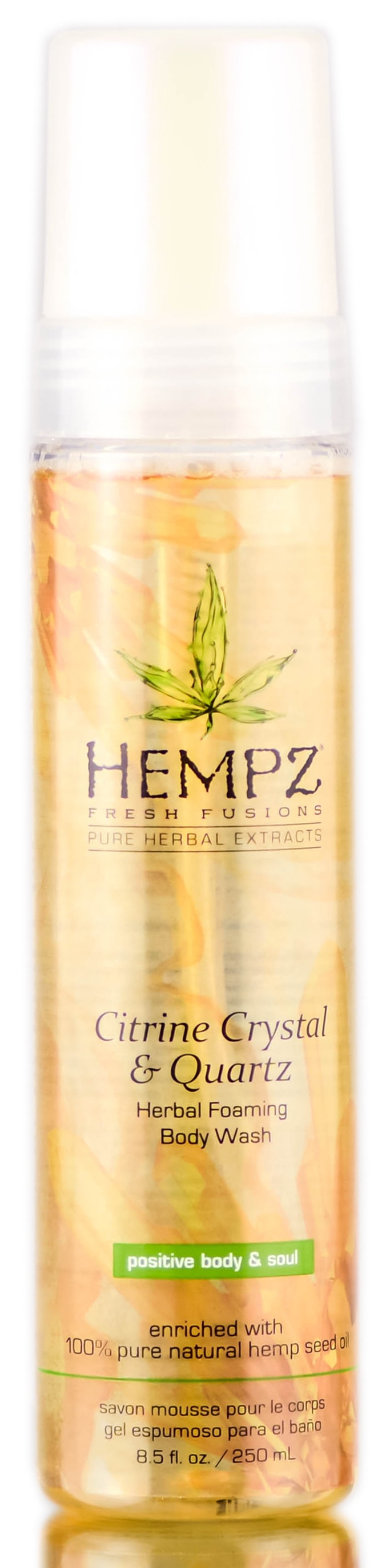 Hempz Citrine Crystal & Quartz Herbal Foaming Body Wash 8.5 oz