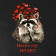 thumbnail image 3 of CafePress - Here's My Heart Cute Raccoon Blowing Kisses Quote - Women's Long Sleeve Graphic Tee Casual Fit, 3 of 4