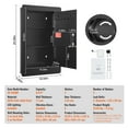 thumbnail image 6 of KFFKFF 25.59" High Concealed Wall Safe, Keypad Access 3-Level Security Safe, Includes 3 Adjustable Shelves & 6 Hooks, Made of Durable Q235 Steel, Features LED Lighting & Alert System for Valuables, 6 of 9