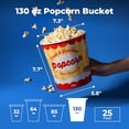 thumbnail image 3 of Fit Meal Prep 25 Pack Large Popcorn Buckets Disposable, 130 Oz Yellow and Red Paper Popcorn Containers Tubs for Home and Theater Movie Night, 3 of 7