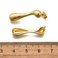 thumbnail image 3 of Rack Plating Brass Teardrop Stud Earrings for Women Lead Free & Cadmium Free Long-Lasting Plated Real 18K Gold Plated 28x6.5mm DIY, 3 of 5