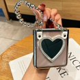 thumbnail image 6 of Sparkle Magnetic Case for Samsung Galaxy Z Flip 5 2023 with Chain, Women Girls Cute Bling Glitter Phone Case Love Electroplated Mirror 3D Handmade with Bracelet Keychain, 6 of 6