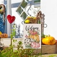 thumbnail image 6 of Welcome Fall Pumpkin Patch Decorative Garden Flag, Autumn Gourd Pink Rose Polka Dots Farmhouse Yard Outside Decorations, Thanksgiving Seasonal Outdoor Small Home Decor Double Sided 12 x 18, 6 of 6