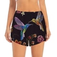 thumbnail image 2 of Picia Humming Bird Pattern Women's 2 in 1 Athletic Running Shorts High Waisted Workout Casual Gym Sweat Shorts with Comfy Liner Zipper Pockets-X-Large, 2 of 9