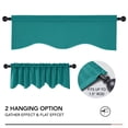 thumbnail image 5 of Deconovo Valance Blackout Scalloped Rod Pocket Curtains for Small Windows, Window Treatment, 52"x18", Peacock Blue, 4 Panels, 5 of 6