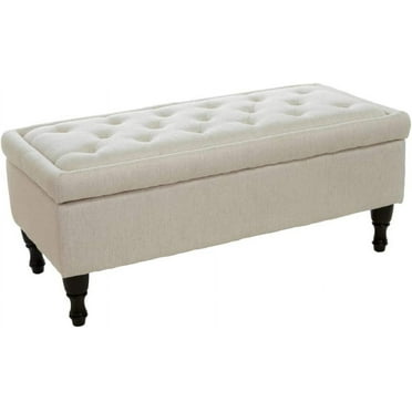 Christopher Knight Home Chantelle Fabric Storage Ottoman, Linen Medium