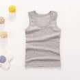 thumbnail image 4 of LIIPEE Boys Tops Casual Sleeveless V Neck Solid Color Undershirt Kids Thin Layering Tank Tops Summer Comfortable Soft Breathable Daily Clothes,Grey,3-4 Years, 4 of 5
