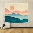 thumbnail image 3 of PBOBRIICH Boho Tapestry Wall Hanging,Green Red Mountain Sun Tapestries for Dorm Living Room Bedroom Decor, 3 of 5