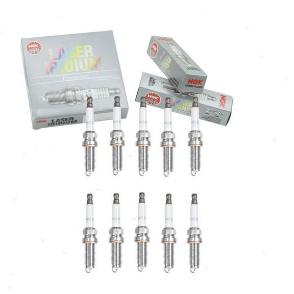 10 pc NGK 93476 Laser Iridium Spark Plugs for 02C2Z28434 LR050998 Ignition Wire Secondary