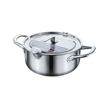 

Shrimp Save Oil With Thermometer Fish For Kitchen Home Fryer Pot Stainless Steel