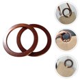 thumbnail image 3 of KAKOWELY Wooden Ring for DIY Handbag Handles Craft Projects with Smooth Surface Coffee Color 2 Pieces,5.12"X5.12"X0.39", 3 of 4