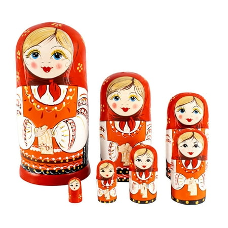 

SIEYIO Realistic Russian Nesting for Doll Kids Art Teaching Toy Color Painted Puppet fo
