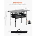 thumbnail image 2 of Folding Camping Table, 47 Inch Black, 2 of 8
