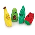 thumbnail image 1 of CHUANK Dog Toys Fun Multi Sensory Interactive Perky Produce Crinkle Fabric Squeak Balls (Avocado (Mini)), 1 of 4