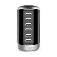 thumbnail image 2 of Latrodar 6 USB Smart Fast Charger 6A Multi-port USB Cylindrical Charger,applicable Enduring Fast Charging Socket Black 4.8x4.4 Inch Home Stuff, 2 of 5