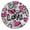 BlacK, variant on YAZAOO Decorative Wall Clock Size：25cm Love Patterns in Motion Design Pattern Clock