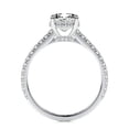 thumbnail image 2 of Edge Jewel 1.9 Ct Cushion Cut Hidden Halo Fabulous Two Eternity Ring – Lab-Created Simulated Diamonds in 14K White Gold Plated – Engagement and Birthday Gift, 2 of 3