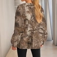 thumbnail image 4 of Womens Camo Sweatshirt Oversized Graphic Maple Leaf Print Crewneck Long Sleeve Y2k Trendy Fall Pullover Hoodies, 4 of 5