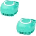 thumbnail image 1 of Paquete de 2 cepillos de baño para perros y gatos Cepillo de aseo para perros de goma de silicona Cepillo de masaje de silicona para cachorros Cepillo de limpieza para el cuidado del cabello, 1 of 5