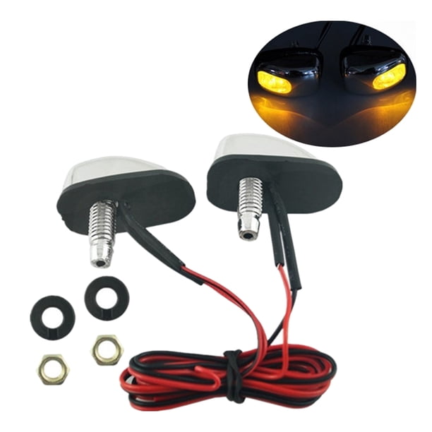 Kenally 2 uds., luz LED para coche, parabrisas, Jet, luz LED, accesorios decorativos, boquilla de pulverización para parabrisas, limpiaparabrisas Bombillas para automóviles negro Kenally CZ8715-02B