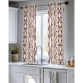 thumbnail image 5 of Red Black Boho Sheer Curtains 39 Inch Length 2 Panels Set for Living Room/Bedroom, Vintage Ethnic Tribe Abstract Art Kitchen Curtains Grommet Semi-Sheer Curtains Drapes Window Treatments 27.5"x39"x2, 5 of 7