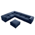 thumbnail image 6 of Blue Chenille Sectional Sofa with Cylindrical Support - Ergonomic and Relaxing Living Space, 6 of 6