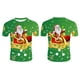 Mode Noël ElkT-shirts Hommes Drôle Santa Claus Tshirts Imprimés Casual 3D T-shirt Bonhomme de Neige Parti Tshirt Manches Courtes Vêtements d'Été Couple Costume – image 2 sur 3