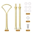 thumbnail image 4 of Uxcell 1 Set Cake Tray Stand Handle Plate Hardware Fitting, 3-Tiers Fan Gold, 4 of 7