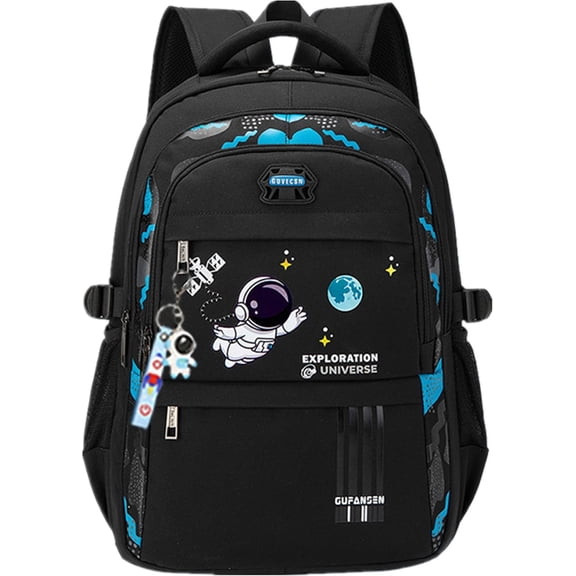 VENSIO-Backpack Astronaut Sports Man Backpack Space Schoolbag Elementary Student Bookbag-black-