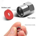 thumbnail image 4 of 4 Pcs Capuchons de Valve de Pneu Couvre-Tige de Jante de Pneu Anti-Poussière Capuchon de Roue Auto Capuchons de Tétine en Alliage d'Aluminium pour Voitures et Motos Vélos-Pièces de Roue de Véhicule Motorisé, 4 of 5