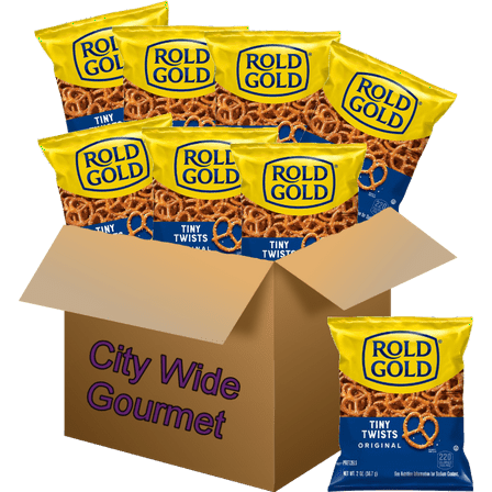 Rold Gold Tiny Twist Original Pretzels, 2 ounce bags (Pack of 8) , Bundled by City Wide Gourmet