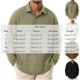 thumbnail image 3 of Bxsruta Men's Pullover Shirts Long Sleeve Half Button Down Tops with Pockets Textured Casual Workwear, 3 of 7