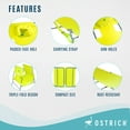 thumbnail image 3 of Ostrich Chaise Lounge Foldable Sunbathing Beach Chair, Neon Green (3 Pack), 3 of 7