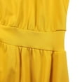 thumbnail image 6 of Women's Pleated Loose Swing Casual Dress Knee Length Flowy Work Wrap Dress, 6 of 8