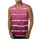 thumbnail image 1 of Hombres Casual Gradación Raya Impresión Suéter Cuello Redondo Tanque Deportivo, 1 of 4