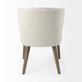 thumbnail image 4 of HomeRoots 397472 32 x 25 x 22 in. Cream, Ivory & Brown Mid Century Wingback Dining Chair, 4 of 5