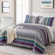 thumbnail image 2 of Juego de edredón WONGS BEDDING, estilo bohemio, tamaño queen, morado, bohemio, 3 unidades, 2 of 7