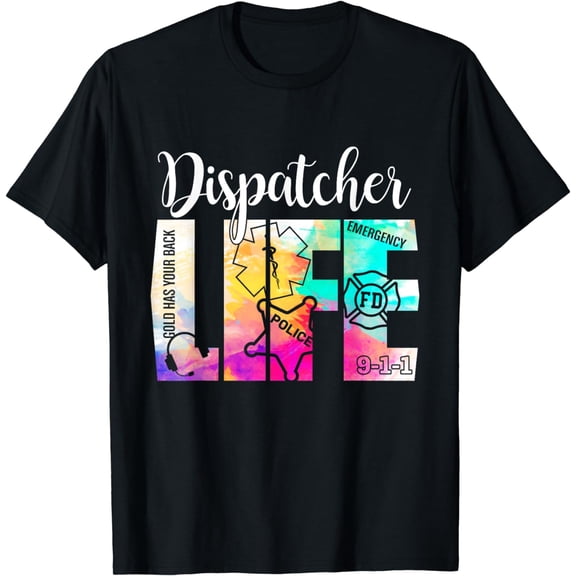 911 Police Emergency Dispatcher - Life gold has your back T-Shirt