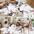 thumbnail image 5 of Area Rugs for Living Room 4x6 Ft, Pink Plum Blossom Non Slip Area Rugs for Kitchen Bedroom Entryway, Farmhouse Botanical Spring Floral Washable Carpet Runner Rug Floor Mats for Bedroom Home Decor, 5 of 8