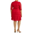 thumbnail image 3 of Ella Samani Women's Plus Size Elbow Sleeve Lace Bust Dress, 3 of 3