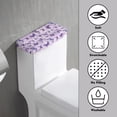thumbnail image 3 of Renewold Toilet Tank Lid Cover Elastic Dust-proof Toilets Top Cover Stains Resistant Toilet Tank Cover Protector for Bathroom Decor, 1 Piece Only, Violet Butterfly Star Print, 3 of 6