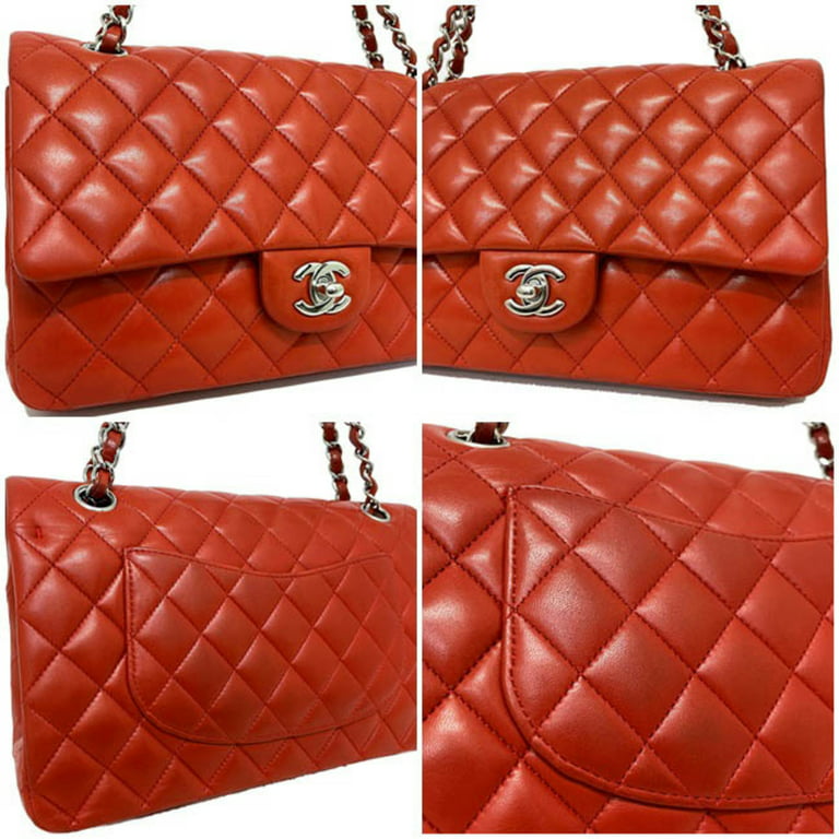 red chanel shoulder bag leather