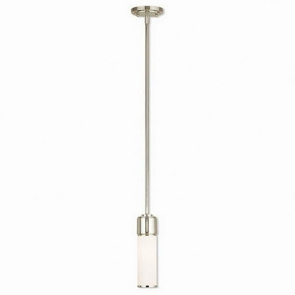 1 Light Mini Pendant in Contemporary Style 4.75 inches Wide By 11.75 inches High-Polished Nickel Finish Bailey Street Home 218-Bel-2120513