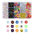 thumbnail image 2 of 960 Piezas 6 Colores A a Z Cuentas de Cubo Acrílico, Cuentas Espaciadoras de Letras del Alfabeto de Cubo, Cuentas Espaciadoras de 6 x 6 mm, Cuentas Intermedias Joyería Manualidades DIY, 2 of 6