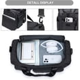 thumbnail image 5 of Small Gym Bag for Women, Travel Duffle Bag with Shoe Compartment, Black Checkered, 5 of 6