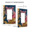 thumbnail image 3 of Rocae Pink Tiger Gold Leaves for Decorator Light Switch or Receptacle Outlet Wall Plate,Polycarbonate Thermoplastic-Style U, 3 of 6