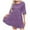Purple, variant on Womens Sequin Dress Sparkling Sequined Short Sleeve Loose Waist Mini Dress Fashionable Solid Color Party Gown For Women Elegant Two Piece Set
